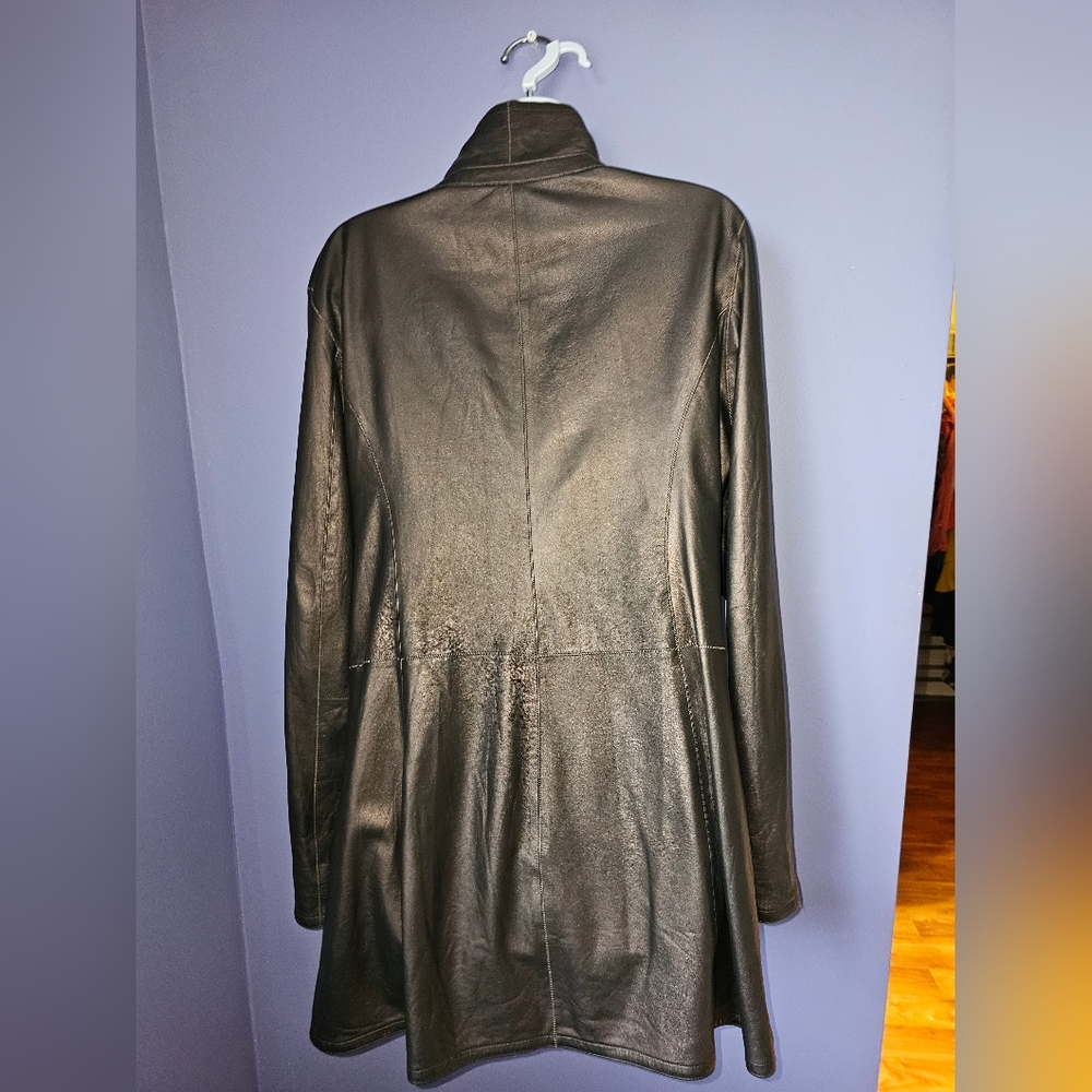 Custom Reversible Leopard Print Leather Jacket - image 6